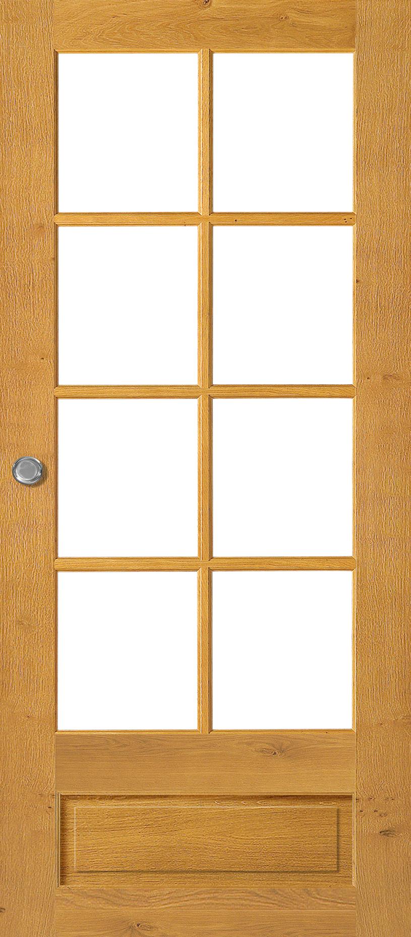 Porte Intérieure Bois Coulissante - Vitrage - Vosges - Chêne clair rustique