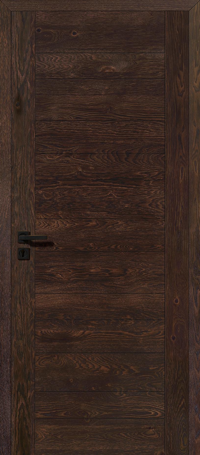 Porte Intérieur Bois - Aravis chêne rustique - brun mat-brossé