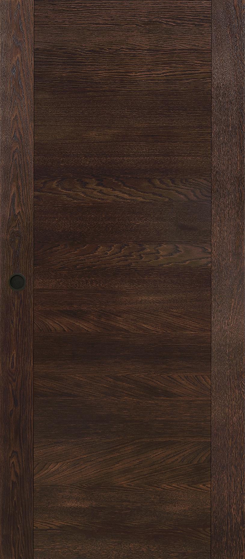 Porte intérieur Roziere coulissante - MELTEM - chêne sélectionné - brun mat brossé