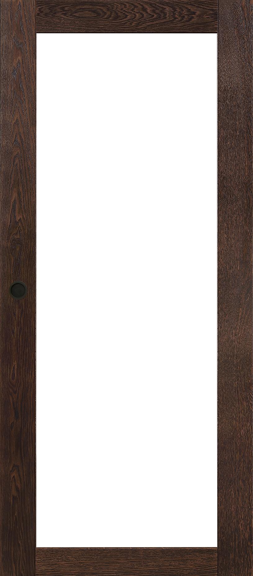 Porte coulissante Rozière Bora Design - chêne sélectionné - brun mat brossé