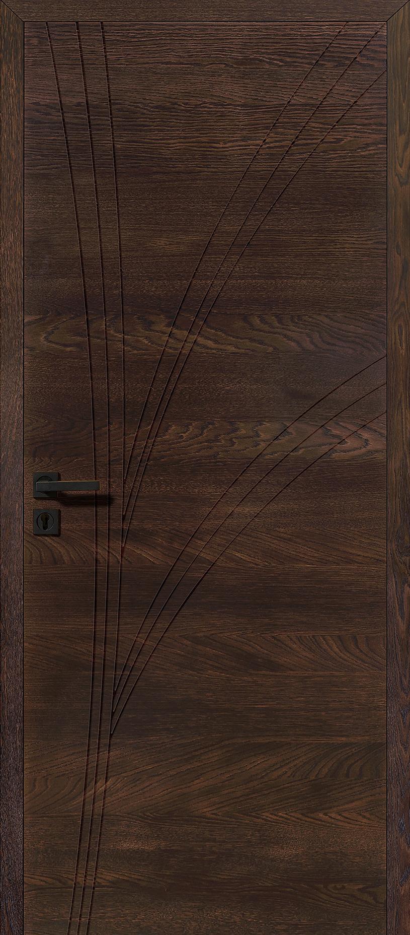 Porte Battante Roziere Végétale Design - chêne sélectionné - brun mat brossé