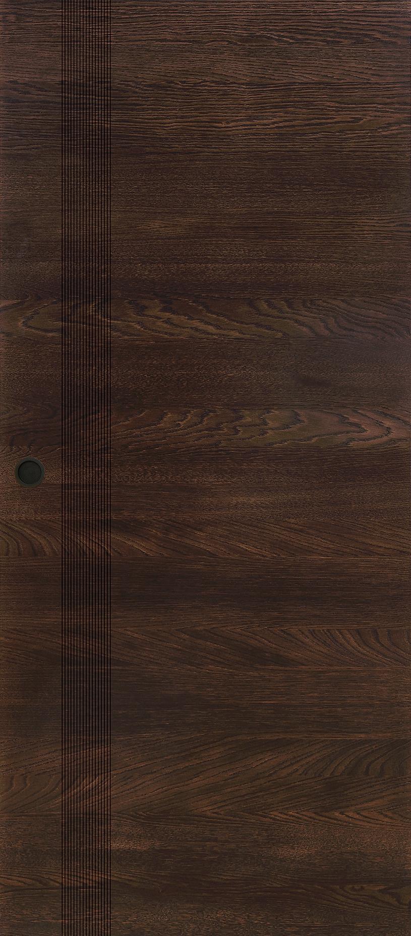 Porte Coulissante Roziere Vallée Design - chêne sélectionné brun mat brossé
