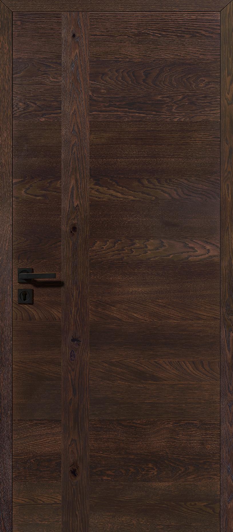 Porte intérieur Bois - Bois Authentique - chêne sélectionné de caractère - brun mat brossé