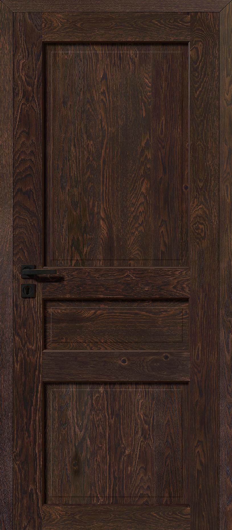 Porte Intérieur Bois - Quercy - Chêne sélectionné brun mat