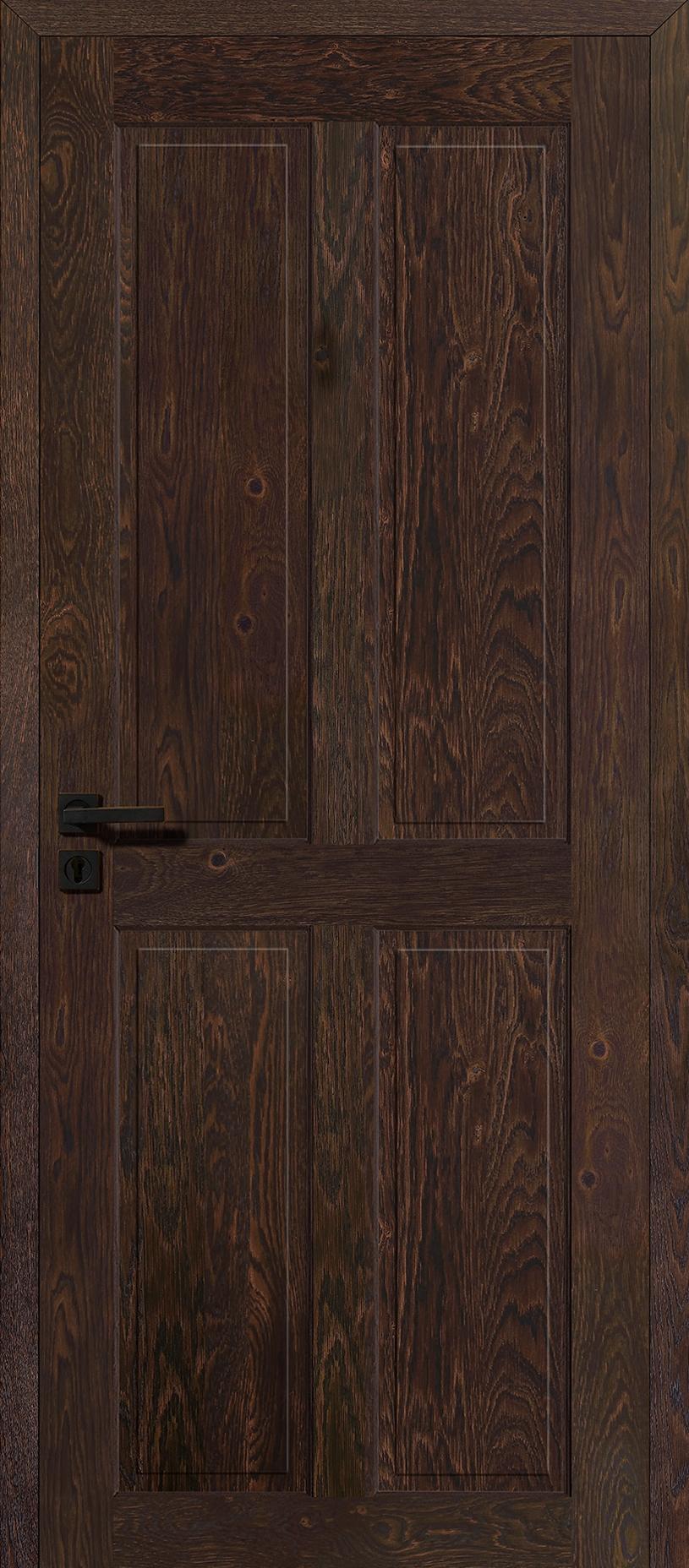 Porte intérieur Bois - Aubrac - Chêne Rustique brun mat brossé