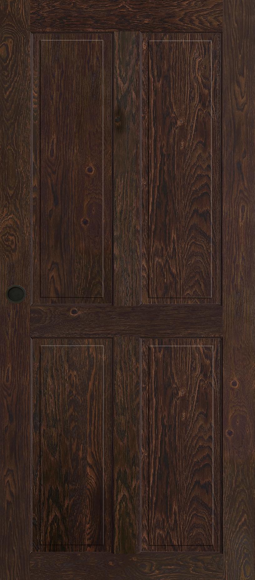 Porte intérieur Bois Aubrac - chêne rustique Brun mat