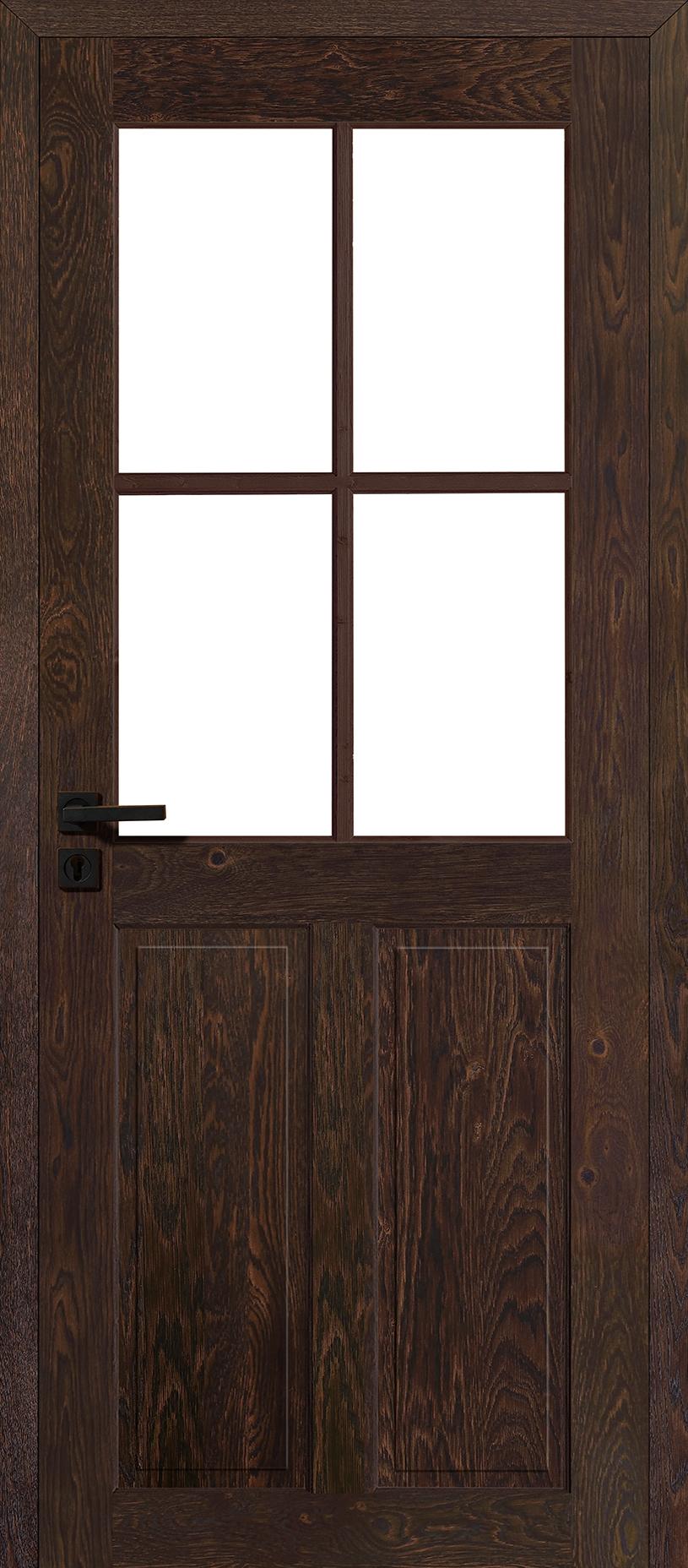 Porte Intérieure Bois Vitrée - Cévennes - Brun mat brossé