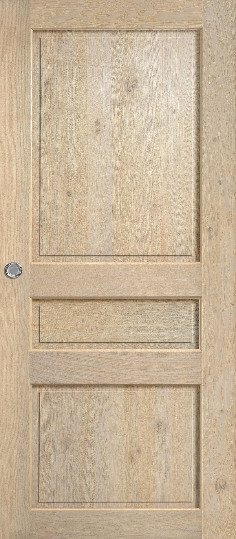 Porte Intérieure Bois Coulissante - Quercy - Chêne rustique blanchi brossé