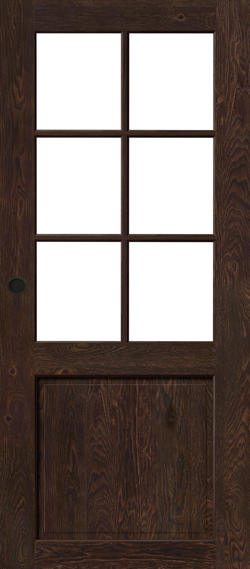 Porte intérieure coulissante Alsace - chêne rustique brun mat