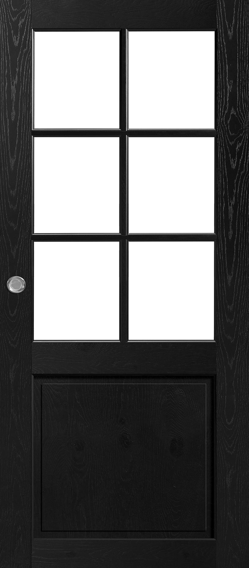 Porte intérieure coulissante Alsace - chêne rustique noir foncé