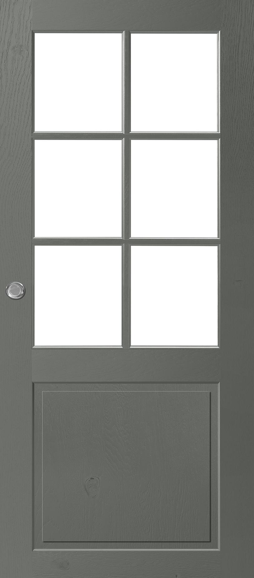 Porte intérieure coulissante Alsace - chêne rustique gris souris
