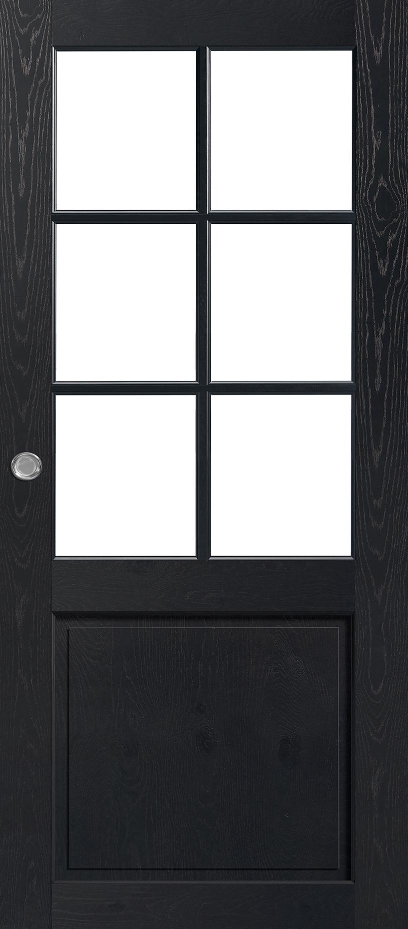Porte intérieure coulissante Alsace - chêne rustique anthracite sombre