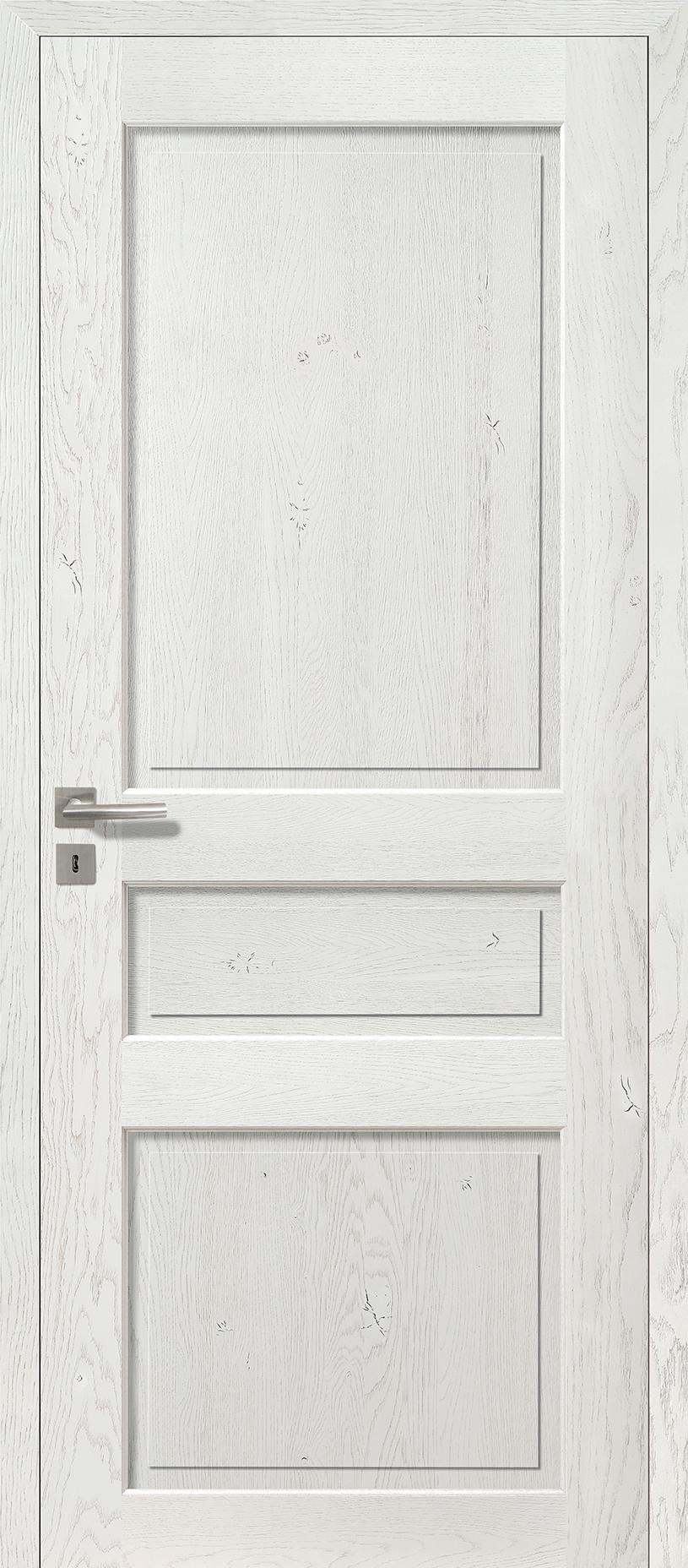 Porte Intérieur Bois - Quercy - Chêne rustique blanc satin