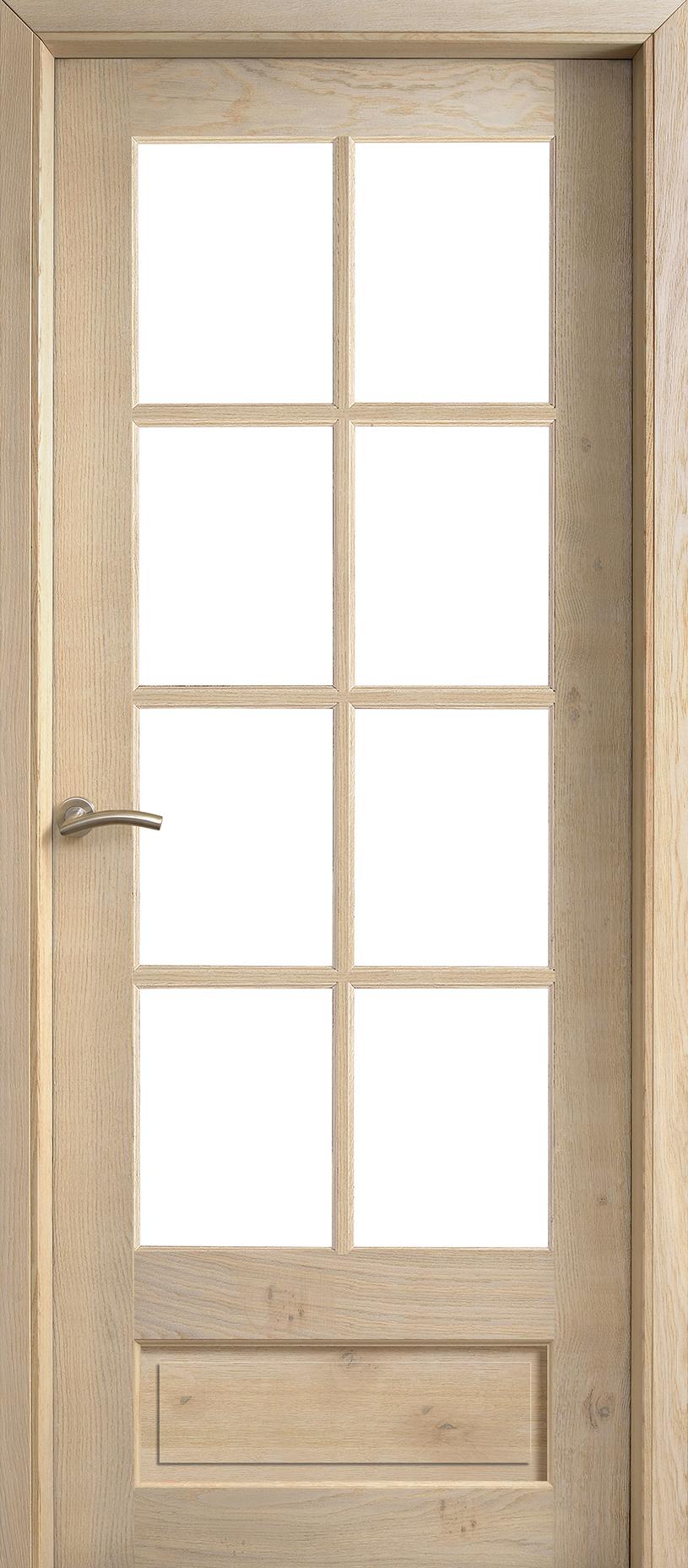 Porte intérieure Bois vitrée - Vosges - chêne rustique - blanchi
