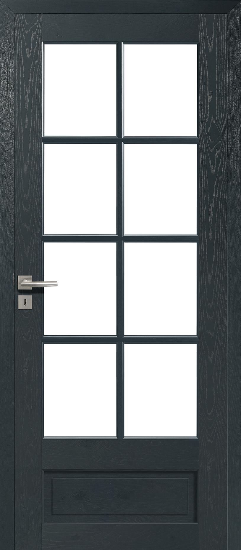 Porte Intérieure Bois Vitrée - Vosges - Chêne rustique gris granit