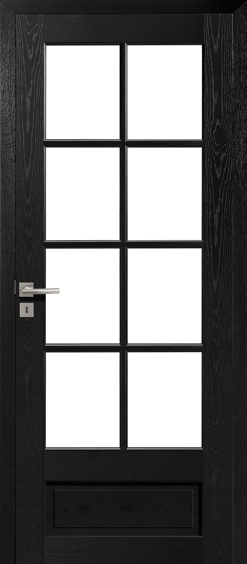 Porte Intérieure Bois Vitrée - Vosges - Chêne rustique noir foncé