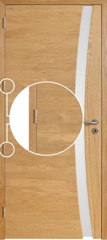 Porte Sirocco avec paumelles Type de charnière visible, ou paumelles visibles sur porte d'intérieur Rozière