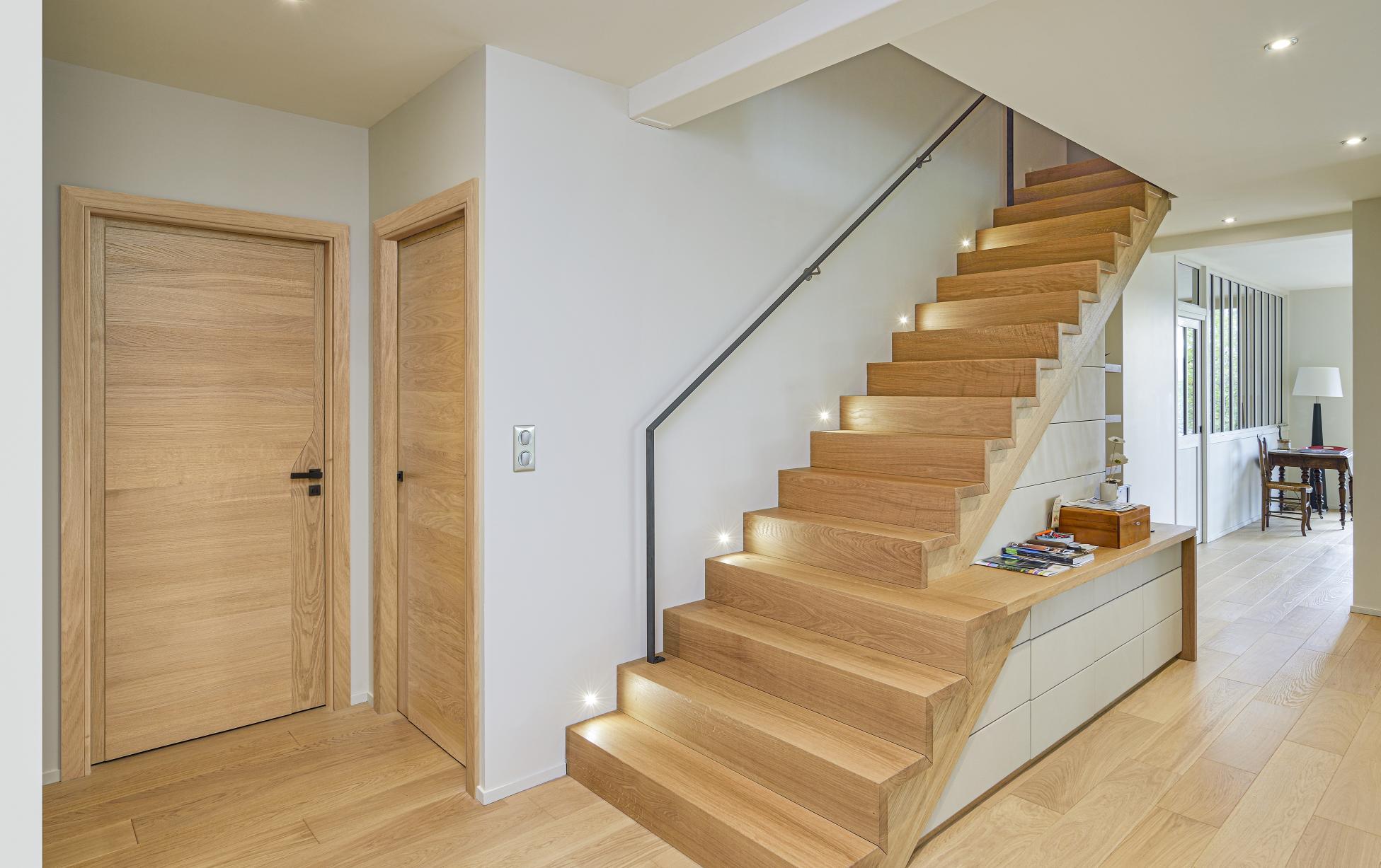 Portes inrérieures bois ROZIERE in situ dans la réalité chez les clients ROZIERE